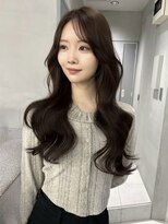 サイン 表参道(SIGN)&nbsp;韓国ヘアグレージュカラーブリーチ無し髪質改善イヤリングカラー