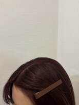 エイチ 梅田(H)&nbsp;レイヤーミニウルフチェリーブラウンショート美髪前下がりボブ