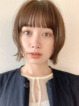 サンド 名古屋(sand) ボブ/レイヤーカット/髪質改善/ウェットヘア/オリーブベージュ