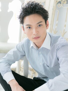 モッズ ヘア 福岡姪浜店(mod's hair) mod's姪浜/アップバング黒髪ダークアッシュベリーショートh