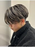 バレイヤージュブリーチダブルカラーハイライトメッシュブリーチ