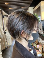 アンツ サザンリゾート 茅ヶ崎店(ANT'S Southern Resort) 30代40代50代/デジタルパーマ/チェリーブラウン/ショートボブ