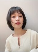 ミニウルフレイヤーカット顔周り前髪韓国ショートボブ