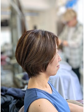 ヘアリゾートエーアイ 浅草店(hair resort Ai) 大人ショートにハイライトベージュ【浅草】