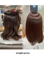 《美髪ストレート艶髪》髪質改善縮毛矯正トリートメント【銀座】