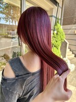 ハイマインド(HIGH MIND)&nbsp;ブリーチなしダブルカラーでワインレッドに！