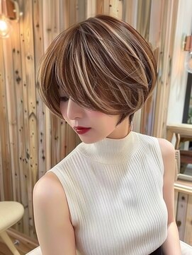 ディモアンド 表参道(Dimo&) xカット/イメチェン/ホワイトブロンド/外ハネボブ/美髪