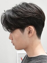 カルム(kalm) メンズセンターパートウルフセンターパートニュアンスパーマ襟足