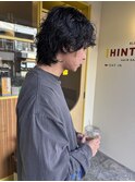 〈浅草 半個室〉メンズマッシュウルフパーマ