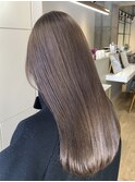 ブリーチ無しのラベンダーベージュ