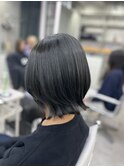 韓国顔まわりレイヤーカットグレージュオリーブベージュブラウン