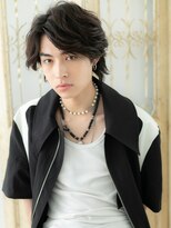 大波純一美容室パーティハン&nbsp;ダークアッシュ大人サーフカールメンズショートa小山20代30代