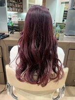 アウラ(AURA)&nbsp;盛岡ブリーチカラーミディアムレイヤーカットミルクティーカラー