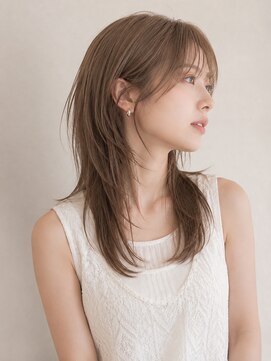 ヌーヌー 鶴ケ峰(nuu nuu) 韓国風ハッシュレイヤー/ベージュ/顔周りシャギーレイヤー