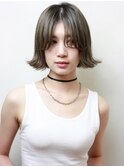 センターパートの外ハネボブ【RENJISHI 宮本】