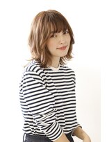 イグレックビス(igrek bis) IGREKBISジグザグバング×ブルージュ×3Dカラー×ミニマムボブ