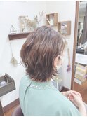 レイヤーボブ大人可愛い小顔丸み外ハネショート20代30代40代