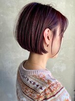 ミルク キチジョウジ(milk kichijoji)&nbsp;前下がりボブ・コンパクトボブ×レッドヴァイオレット