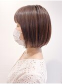 甘めカラーのボブスタイル(四ツ橋)