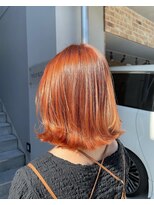フルール たまプラーザ(Fleur)&nbsp;切りっぱなしボブ×ハイトーンオレンジベージュ