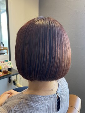 スーリール 九産大前店(Sourire) ミニボブ☆ぱつっとボブ　レッド系カラー[秋冬にピッタリ]