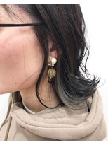 エヌプラス(N+)&nbsp;デザインカラーレイヤーカットウェットヘアオリーブベージュ