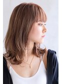【ROJITHA表参道原宿】重めバング×柔らかモカベージュ