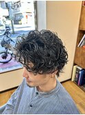 2ブロックパーマ ハードスタイル