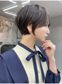 20代30代大人ガーリーショートヘアチョコレートモードショート
