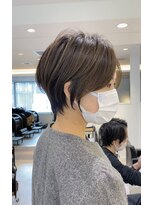 くびれショート/マロンブラウン/大人ショートボブ／山口