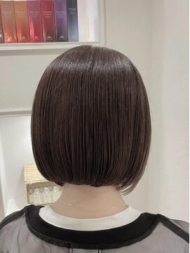 ヘアースペースブルーム リアン 岡町店(HAIR SPACE BLOOM Lien) 【岡町/インナーカラー】ボブ/ホワイトベージュ
