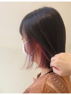 サロン ド カレラ(Salon de Carrera) アッシュグレー×ボルドーカラー
