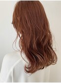 ロング×オレンジベージュ