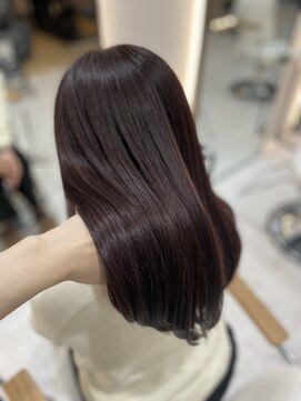 ジーナ 博多筑紫口(Zina) ワインレッド×TOKIOトリートメント/博多髪質改善・博多美容室