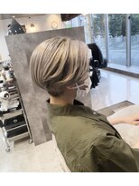 オーセンヘア(AUTHEN.HAIR)&nbsp;ハイトーンカラー×ショートボブ