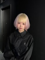 エゴ 池袋(EGO)&nbsp;ウルフカットルーツカラーホワイトピンク