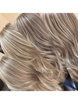 ブレンド 渋谷(BLend) ハイライトカラーくびれヘアアプリコットオレンジ