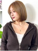 ぱっつんボブ髪質改善艶髪カラー