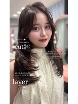 ボタン シブヤ(VOTAN SHIBUYA)&nbsp;モーヴブラウン/韓国ヘア/渋谷/レイヤー/顔まわり