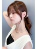  【結んでも可愛い】顔まわり・前髪カット＋カラー＋トリートメント￥7800