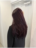 ブリーチなしダブルカラーワインレッド