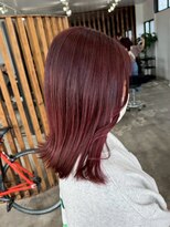 ウィリーベル 沖縄(WILLIE BELLE) ピンクグレージュ/艶髪ミディアム/透明感カラー/髪質改善