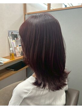 ロッカヘアエジェ(ROCCA hair eje.) ダークパープルボルドーブラウンレイヤー