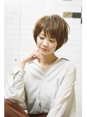 透明感カラーと似合わせカットで爽やかショート