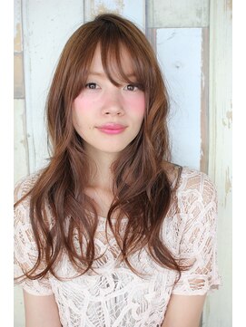 ヘアアンドメイク サファイア(Hair and Make SAPPHIRE) 思わず触れたくなるベビーピンクなラフロング