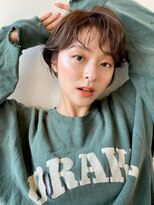 ガレージ バイ グリーン 原宿 表参道(Garage by green)&nbsp;【loki】シアーショート×オリーブグレージュ