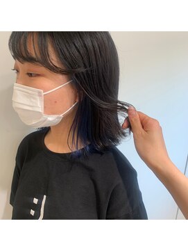 エミィ(emme) 【emme×笹川】インナーカラー×ブルー