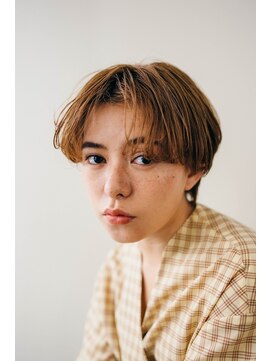 ピズム(PISM) マッシュショート/ショコラベージュ/センターパート