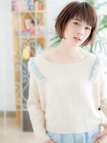 レアワンハナレ センター北美容院(lea/1 HANARE)&nbsp;センター北/髪質改善/ミディアムベージュ☆大人カールボブa