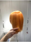 オレンジカラー/ハイトーン/春カラー/ケアブリーチ/艶髪